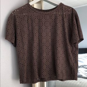 F21 FAUX SUEDE TOP